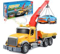 EUCOCO Jouet Enfant 3 4 5 6 7 8 Ans, Camion Depanneuse Jouet Garcon 3-8 Ans Cadeau Enfant 3-8 Ans Garcon Camion Transporteur Voiture Enfants Véhicules pour Enfants