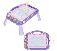 Eucomir Ardoise Magique Enfant,Enfant Tableau de Dessin Magnétique Effaçable à 4 couleurs, 4 Tampons Magnétiqueset 1 Stylet Capacitif,Cadeau Jouets éducatifs pour Bambin,Fille et Garcon, Violet Clair