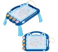 Eucomir Ardoise Magique Enfant,Enfant Tableau de Dessin Magnétique Effaçable à 4 couleurs, 4 Tampons Magnétiqueset 1 Stylet Capacitif,Cadeau Jouets éducatifs pour Bambin,Fille et Garcon, Bleu Ciel