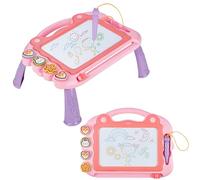 Eucomir Ardoise Magique Enfant, Enfant Tableau de Dessin Magnétique Effaçable à 4 couleurs, Tampons Magnétiqueset 1 Stylet Capacitif, Cadeau Jouets éducatifs pour Bambin, Poudre De Sakura