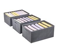 Eucomir Garde-Robe Organisateur de Vêtements Lot de 2, 6+7+9 Compartiments Boîte de Rangement Non-tissé pour Placard, Organisateurs de Vêtements Pliables pour Sweats à Capuche, Pulls