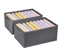 Eucomir Garde-Robe Organisateur de Vêtements Lot de 2, 9 Compartiments Boîte de Rangement Non-tissé pour Placard, Organisateurs de Vêtements Pliables pour Sweats à Capuche, Pulls