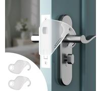 EUDEMON 2 Pièces Amortisseur de porte sécurisé pour enfants, coussinets de fermeture silencieuse pour réduction du bruit, protège-loquet de porte pour bébé, empêche la fermeture brutale (Transparent)