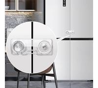EUDEMON 2 Pièces serrure de porte de réfrigérateur de sécurité enfant pour réfrigérateurs, congélateurs et armoires,serrure de placard invisible pour les tout-petits (transparent)