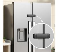EUDEMON Lot de 1 verrou de réfrigérateur français pour réfrigérateur/congélateur à distance maximale de 90 mm pour enfants et bébés, facile à installer, aucun outil nécessaire ou perçage (noir)