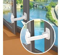 EUDEMON Lot de 1 verrou de sécurité pour fenêtre de bébé, entrebâilleur de fenêtre pour UPVC, protection réglable pour cadres en bois, en métal (blanc)