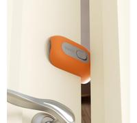 EUDEMON Protège-doigts de porte à l’épreuve des enfants, Butée de porte tournante pour bébé, Garde de porte à loquet de porte (Orange, 1 Pièces)