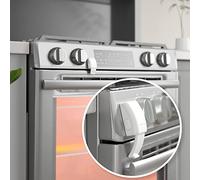 EUDEMON Serrure avant du four mise à jour, serrure de porte de four à l’épreuve des enfants, pas besoin d’outils ou de perceuse (Blanc, 1 Pièces)