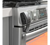 EUDEMON Serrure avant du four mise à jour, serrure de porte de four à l’épreuve des enfants, pas besoin d’outils ou de perceuse (Noir, 2 Pièces)