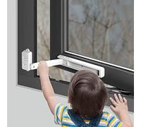 EUDEMON Serrure de fenêtre à l'épreuve des enfants, restricteur de fenêtre de, Facile à installer et à utiliser, Adhésif, Sans outils ni perçage, Facile à enlever (Blanc)