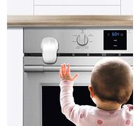EUDEMON Serrure de four de sécurité pour enfants, serrure de porte de four résistante à la chaleur, facile à installer et à utiliser adhésif (Blanc)