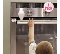 EUDEMON Serrure de porte de four, Pour enfant, Facile à installer et à utiliser, Matériau durable et résistant à la chaleur, Aucun outil nécessaire ni perceuse (Blanc)