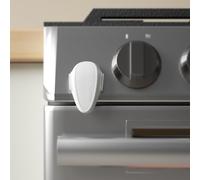 EUDEMON Serrure de porte de four, Pour enfant, Facile à installer et à utiliser, Matériau durable et résistant à la chaleur, Aucun outil nécessaire ni perceuse (Blanc crème, 1 Pièces)