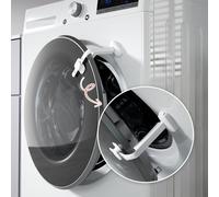 EUDEMON Support de porte de lave-linge sécheuse de sécurité pour bébé mis à jour, serrure de porte de machine à laver, garder la porte de la laveuse ouverte (Blanc) (2 Pièces)