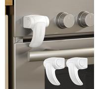 EUDEMON Verrou de four pour bébé, sécurité pour porte de four, facile à installer (Blanc, 2 Pièces)