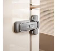 EUDEMON Verrou de sécurité pour réfrigérateur bébé, verrou de réfrigérateur et congélateur à l'épreuve des enfants, facile à installer (Gris, 1 Pièces)