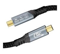 EUDOBEL Cable USBC 2m (câble de données 20Gbps USB C vers USB C, USB 3.2 Gen 2×2, PD3.1 240W/100W) Câble USB type C vidéo 4K@144Hz/ 60Hz, 8K@30Hz pour Monitor, Thunderbolt 4, MacBook, iPad, iPhone 17