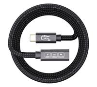 EUDOBEL Rallonge USB C 0,2m,40Gbps Cable Rallonge USB C,Mâle à Femelle USB C 4 8K@60Hz,PD 3.1 240W 5A Cable Extension USB C Nylon Tressé Compatible avec Thunderbolt 4/3,MacBook,iPhone 15/Plus/Pro