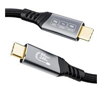 EUDOBEL USB C 80Gbps Thunderbolt 5 1m, bande passante vidéo 120Gbps, PD 3.1 240W, vidéo 16K@30Hz 8K@60Hz, profondeur de couleur 12-bit Compatible avec MackBook Pro 14 M4 Pro/M4 Max, Thunderbolt 4