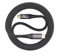 EUDOBEL USB C vers USB C 3.2 Gen2×2 Cabel,Nylon Câble USB C 4m,20Gbps Cable USB C Data Transfert,USB C 100W,USB C Vidéo 4K@60Hz Pour Thunderbolt 4/3,iPhone15/Pro Max,Samsung Galaxy,Laptop,SSD,Switch