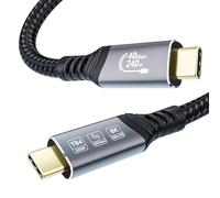 EUDOBEL USB4 Thunderbolt 4 3m, Cable USB C Données 40Gbps, PD3.1 240W 48V/5A, 4K@144Hz 8K@60Hz Cable Thunderbolt for Thunderbolt 5, Thunderbolt 3, eGPU, MacBook, Switch, Mac mini, Display USB C,VR