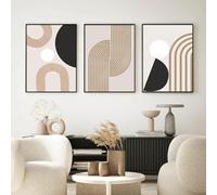 EudoER Minimaliste Tableaux Abstraite Ligne Affiches Géométrique Murale Art Toile tableau Peinture Salon Moderne Intérieur Decoration de La Maison 50x70cmx3 Sans Cadre