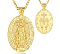 EUDORA Harmony Ball Argent Sterling 925 Saint Michel Christophe Antoine Benoît Jude Thaddée Vierge Marie Archanges Gabriel Collier pour Femme Homme, Protection Amulette Bijoux Cadeau, 22"+24"