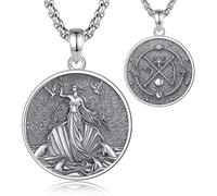 EUDORA Harmony Ball Argent Sterling S925 Collier Aphrodite Déesse Grecque, Pendentif Déesse de L'amour de la Beauté du Désir de la Fertilité de la vie Protectrice des Marins Bijoux Cadeaux, 20"+2"