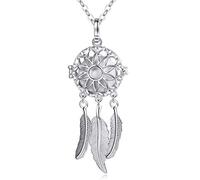 EUDORA Harmony Ball Collier Bola de Grossesse Attrape rêves pour Femmes Enceinte avec Collier Musique Carillon Bell Pendentif de la Plume Femmes Mère bébé Cadeau Original, 76cm +114cm