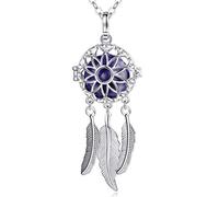 EUDORA Harmony Ball Collier Bola de Grossesse Attrape rêves pour Femmes Enceinte avec Collier Musique Carillon Bell Pendentif de la Plume Femmes Mère bébé Cadeau Original, 76cm +114cm