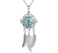 EUDORA Harmony Ball Collier Bola de Grossesse Attrape rêves pour Femmes Enceinte avec Collier Musique Carillon Bell Pendentif de la Plume Femmes Mère bébé Cadeau Original, 76cm +114cm