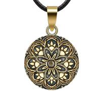 EUDORA Harmony Ball Collier Bola de Grossesse avec Chaine, Collier Musique Carillon Bell Pendentif pour Femmes Enceinte Mère Bébé Cadeau Original Noel, 76.2cm + 114cm Chaîne
