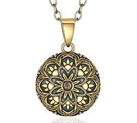 EUDORA Harmony Ball Collier Bola de Grossesse pour Femmes Enceinte, Bronze Ange Appelant Pendentif Colliers avec Musique Carillon pour Future maman Filles Cadeau, 76cm + 116cm Chaîne