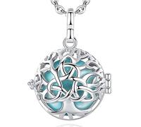 EUDORA Harmony Ball Collier Bola de Grossesse pour Femmes Enceinte, Collier Musique Carillon Bell Celtic Arbre Celtique de la Vie Pendentif de Femmes Maternité Mère bébé Cadeau Original