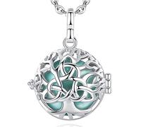 EUDORA Harmony Ball Collier Bola de Grossesse pour Femmes Enceinte, Collier Musique Carillon Bell Celtic Arbre celtique de la vie Pendentif de Femmes Maternité Mère bébé Cadeau Original