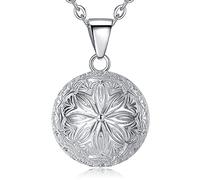 EUDORA Harmony Ball Collier Bola de Grossesse pour Femmes Enceinte, Vintage Ange Appelant Pendentif Colliers avec Musique Carillon pour Future maman Filles, 76cm + 114cm Chaîne