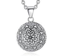 EUDORA Harmony Ball Collier Bola de Grossesse pour Femmes Enceinte, Vintage Ange Appelant Pendentif Colliers avec Musique Carillon pour Future maman Filles, 76cm + 114cm Chaîne