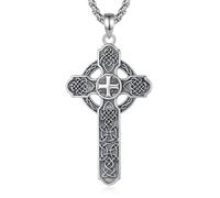 EUDORA Harmony Ball Collier croix Nika Celtique IC XC Argent Sterling | Collier Croix Byzantine Grecque IC XC NIKA Pendentif Croix Orthodoxe Orientale Bijou Religieux Cadeau pour Femmes Hommes, 24"