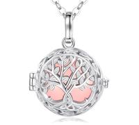 EUDORA Harmony Ball Collier de Grossesse pour Femme, Arbre de Vie Abgel Appelant Pendentif Musique Carillon Souhaitant Bell Mexico Ball Bijoux Cadeau pour Femme Enceinte, 45" + 30"