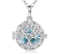 EUDORA Harmony Ball Collier de Grossesse pour Femme, Arbre de Vie Abgel Appelant Pendentif Musique Carillon Souhaitant Bell Mexico Ball Bijoux Cadeau pour Mère, 45" + 30"