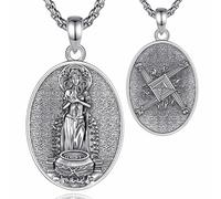 EUDORA Harmony Ball Collier en Argent Sterling avec Pendentif en croix de Sainte Brigitte de Kildare, Déesse Celtique pour Femme Bijou Vintage Oxydé, 50,8 cm + 5 cm