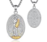 EUDORA Harmony Ball Collier Fortuna Déesse Romaine de la Fortune en Argent Sterling S925, Pendentif Tykhe Déesse de L'abondance, Bijoux Porte Bonheur Cadeaux pour Femmes, 50,8 cm + 5,1 cm