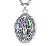 EUDORA Harmony Ball Collier Vierge Marie Médaille Miraculeuse pour Femme