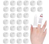 EUDUQ Lot de 32 pansements pour doigts, protection des doigts, hautement respirants, extensibles, pour protection des doigts en cas de blessure, blancs