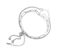 EUEAVAN Afrique carte Bracelet Bracelet Tribal africain Afrique mère patrie continent contour Bracelet tressé à la main corde chanceux chaîne Bracelet bijoux ethniques (argent 3)
