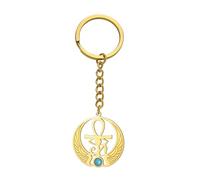 EUEAVAN Ankh Croix oeil d'Horus pierres précieuses collier e vie scarabée pendentif déesse égyptienne Isis collier ancien égyptien Protection amulette bijoux religieux pour femmes hommes