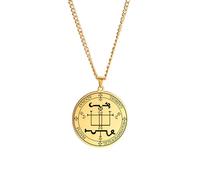EUEAVAN Archange Gabriel Protection Collier Ange Gardien Médaille Michel Pendentif Salomon Insigne Saint Bijoux pour Hommes