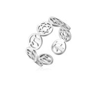 EUEAVAN Bague réglable en forme d'étoile de David Chai pour femme - Main de Fatma - Amulette de protection juive - Foi hébraïque - Kabbale - Cadeau Israël Hanoukka