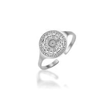 EUEAVAN Bague réglable sceaux des 7 archanges pour homme Sigil de l'archange Saint Michel Bague patron Saint Talisman Gardien Chrétien Bijoux Cadeau païen