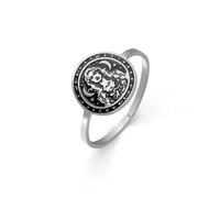 EUEAVAN Bague triple déesse de la lune, bague pentagramme magique réglable, amulette Hekate Wicca, bijoux religieux païens, cadeau de sorcellerie pour homme et femme